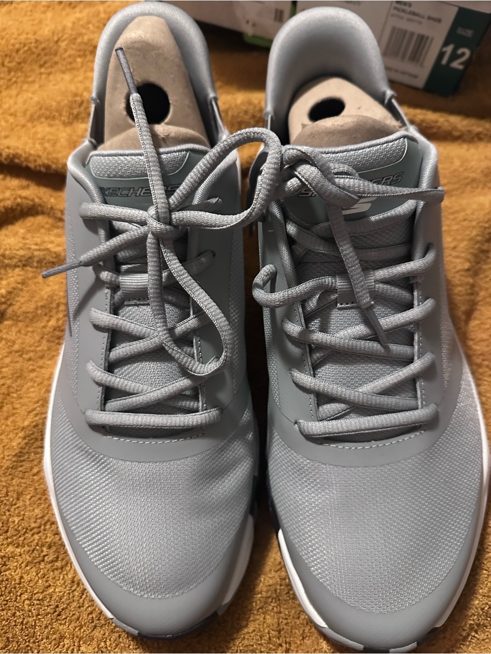 Skechers Men’s Pickleball Shoes – Gray/Navy – Size 12